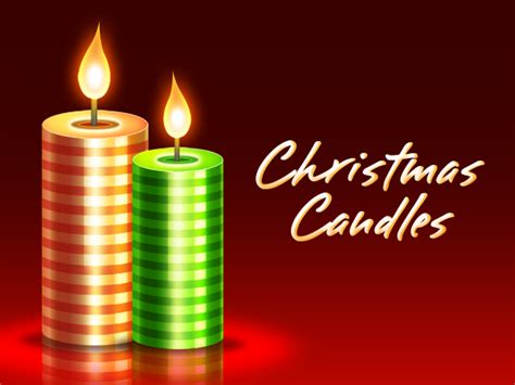 Christmas candles PSD download - GraphicsFuel