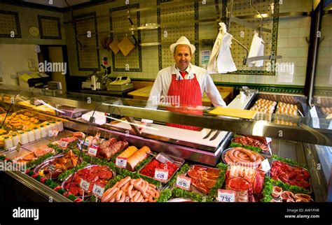 Traditional British Butcher Claytons Views Around Bowness on Windermere Cumbria UK Stock Photo ...