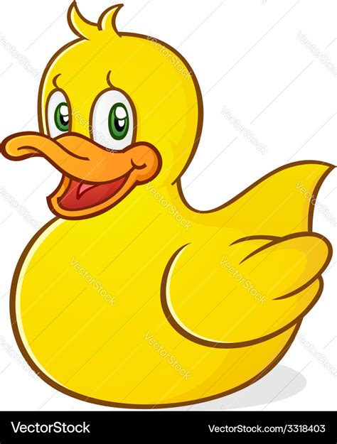 Rubber duck cartoon character Royalty Free Vector Image