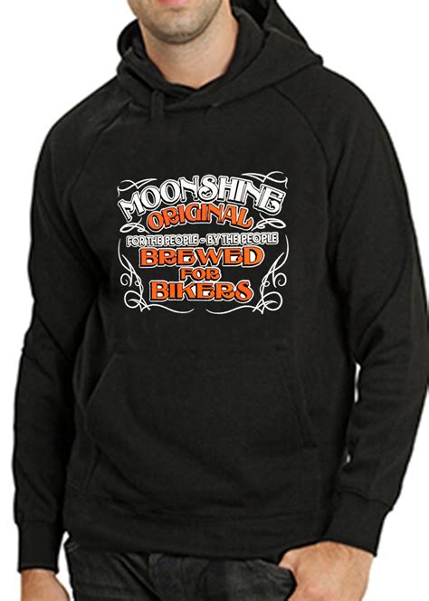 Moonshine Brewed For Bikers Adult Hoodie – Bewild