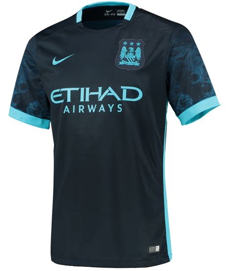 New Man City Away Kit 2015-2016- Nike Blue Moon Manchester City Jersey ...