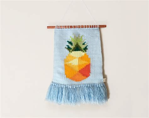 Woven Wall Hanging Pineapple Wall Weaving Pineapple Art - Etsy