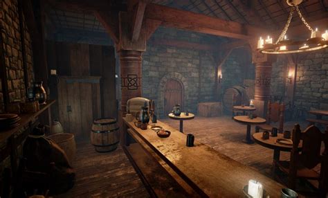 Medieval Tavern, Güray Emen | Medieval, Unreal engine, Tavern