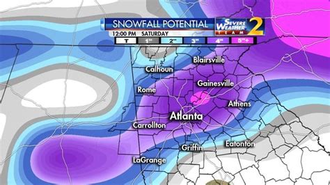 ATLANTA SNOW: Winter storm watch issued ahead of expected 2-4 inches in ...