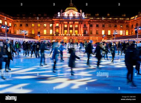 Ice skating at the Somerset House winter ice rink Stock Photo - Alamy