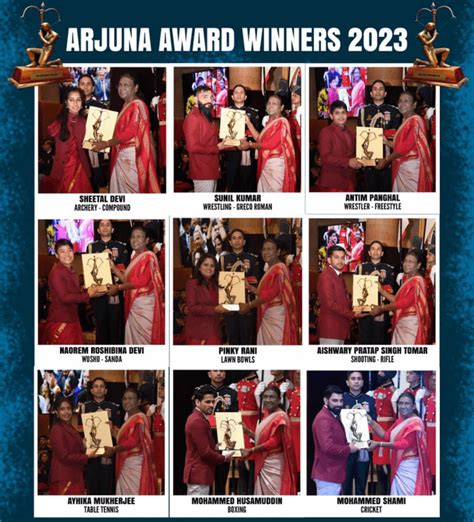 ARJUNA AWARD WINNERS Here’s the Arjuna Award winners for 2023. Kudos to ...