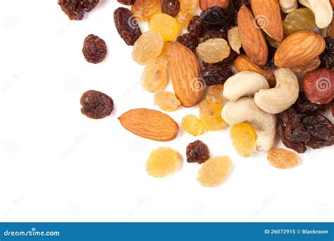 Raisins and nuts corner stock image. Image of eating - 26072915