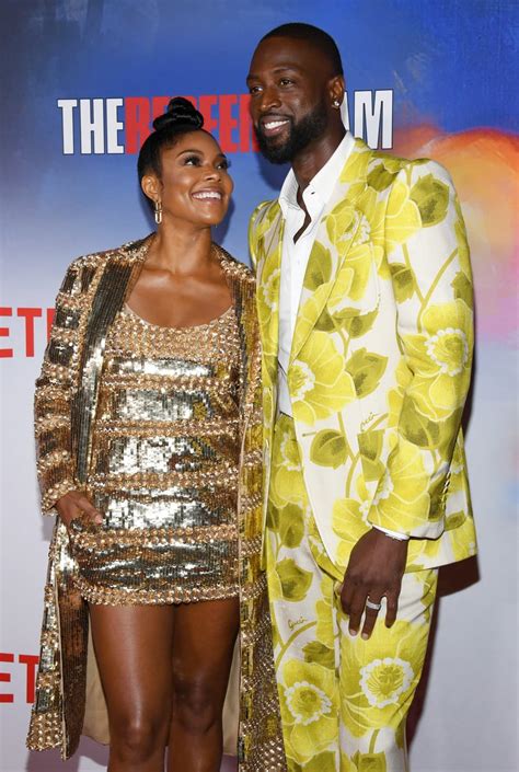 Gabrielle Union and Dwyane Wade Coordinate in Gold Outfits | POPSUGAR ...