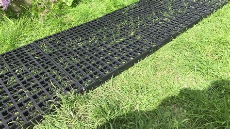 Gardening 4, Black Plastic Paving Driveway Grid Turf Grass Lawn Path Gravel Protector Drainage ...