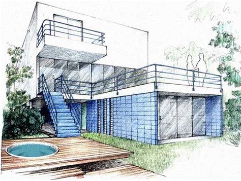 perspectiva casa | Dibujo arquitectónico de interiores, Bocetos arquitectura, Dibujo de arquitectura