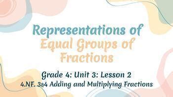 Fractions Slideshows | Math | 4th Grade | Unit 3: Section A by leeniebeth