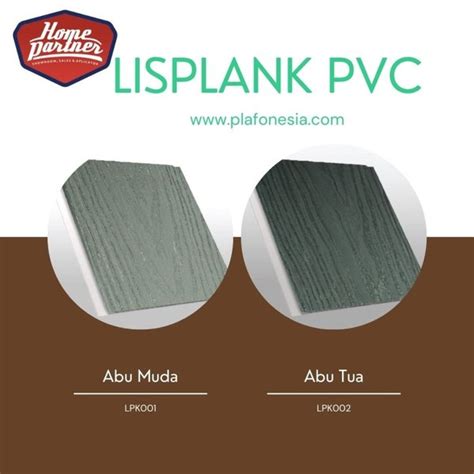 Jual Lisplank PVC Motif Kayu Plafonesia LPK001 Abu Muda 1m x 20cm x 8mm ...