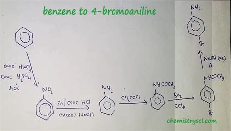 Prepare 4-bromoaniline from aniline | p-bromoaniline synthesis