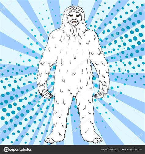 Pop art background vector Nepal, Yeti, Abominable Snowman. Color comic ...