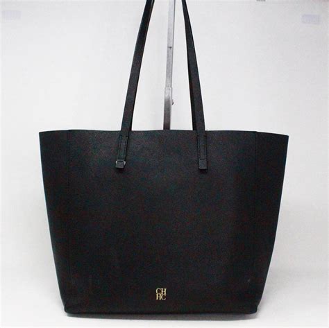 *ON SALE*CAROLINA HERRERA #37850 Black Leather Medium Tote Bag – ALL ...