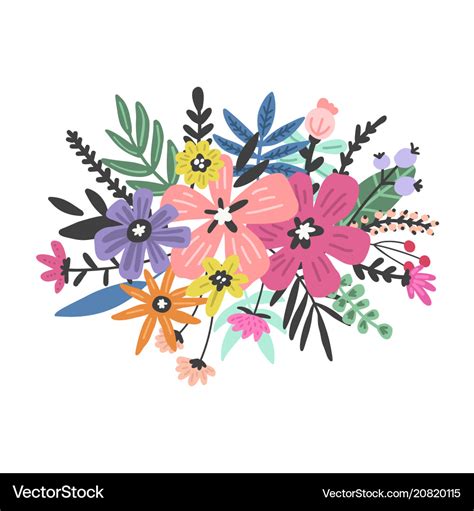 Colourful flowers design Royalty Free Vector Image