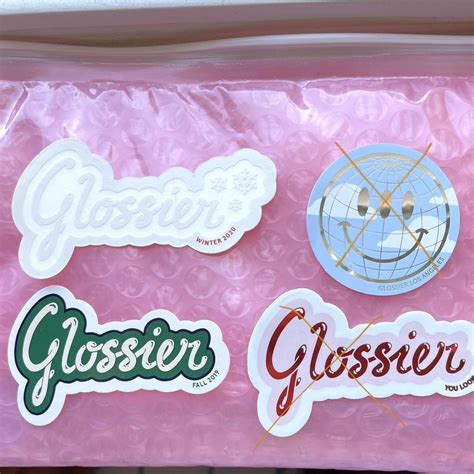 Glossier stickers 💌 1. Glossier LA (SOLD) 2. You... - Depop