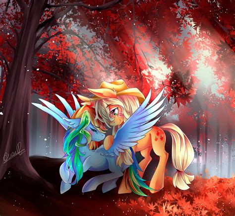 Fanart: MLP Rainbow Dash and Applejack by EvanRank on DeviantArt