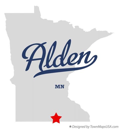 Map of Alden, Freeborn County, MN, Minnesota