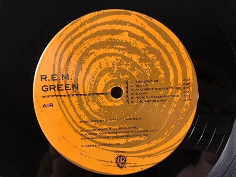 1988 REM Green LP Vinyl Album Warner Bros Records ‎1-25795 EX/VG+ - Records