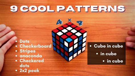 9 COOL PATTERNS for the 4x4 Rubik's Cube (Checkerboard, Cube in cube in cube in cube, and more ...