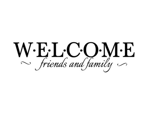 Welcome Friends and Family family Photo Wall Decal Foyer - Etsy