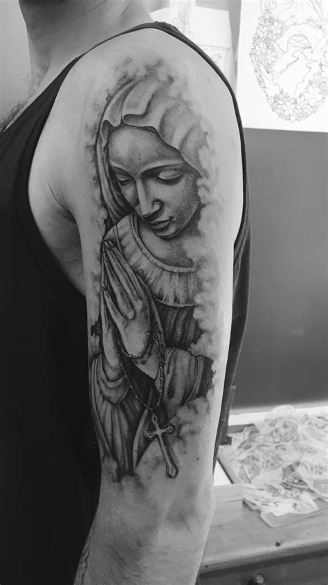 Virgin Mary Praying Tattoo - Printable Kids Entertainment