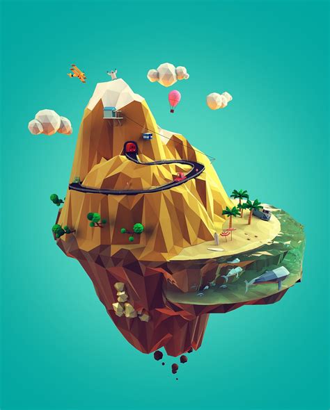 Mountain 3D Model Low Poly