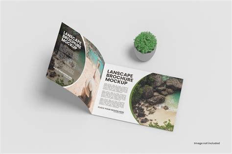 Premium PSD | Landscape brochure mockup