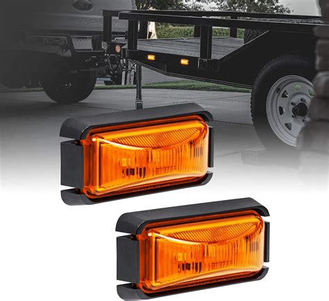 Amazon.com: 2pc 2.5" Amber LED Trailer Marker Light w/Black Bezel [DOT ...