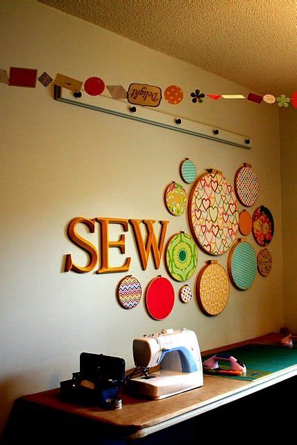 I love this art idea. Maybe use the word "Craft" instead of Sew! (I know it's longer, but I do ...