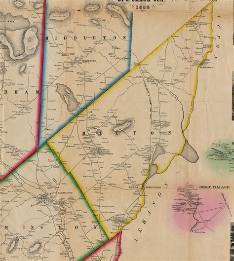 Map of Strafford County New Hampshire 1856. Vintage Home | Etsy