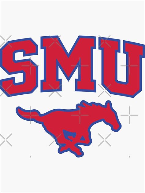 "SMU Blue Logo & Red Peruna" Sticker for Sale by one-broke-kid | Redbubble