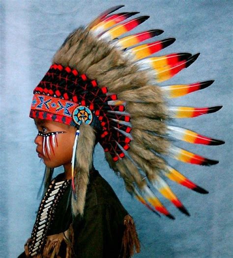 Children's Native American Headdress Chief Indian Style
