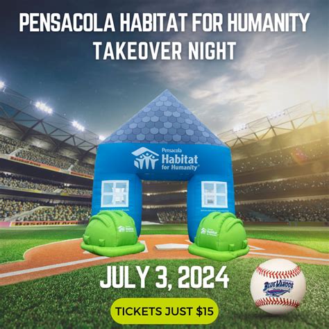 Pensacola Habitat for Humanity Takeover Night at Blue Wahoos Stadium | Visit Pensacola