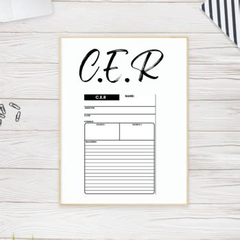 C.E.R. Template by Mandi St Germaine | TPT