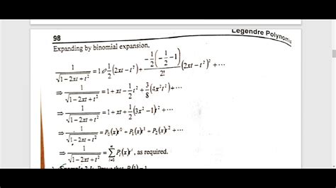 Rodrigues's formula, Generating functions, integral representation of ...