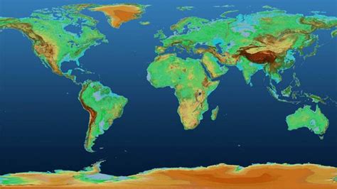 El espectacular mapa en 3D que muestra la superficie de la Tierra como ...