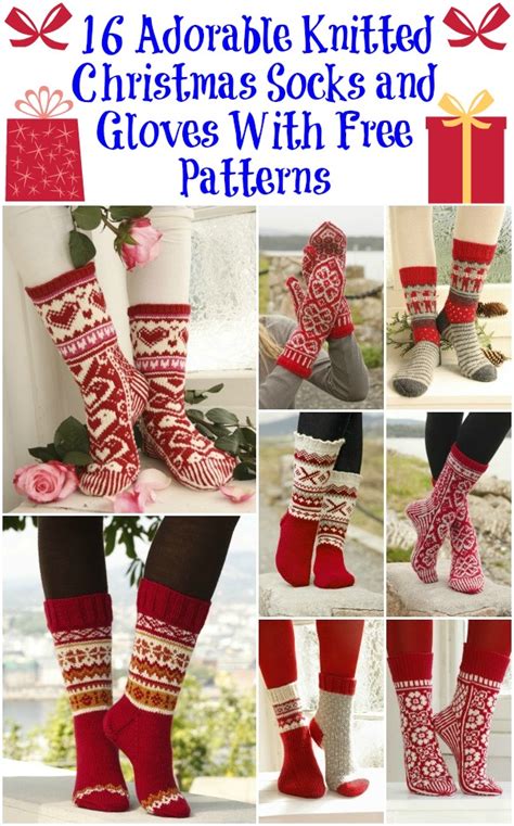 16 Adorable Knitted Christmas Socks and Gloves With Free Patterns - DIY & Crafts