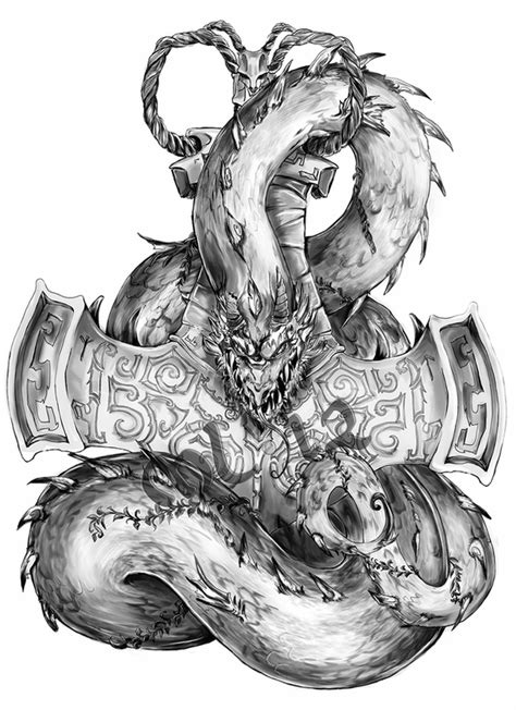 Jormungandr and Mjolner by ML-TeaImp on DeviantArt | Mythology tattoos, Norse tattoo, Viking tattoos