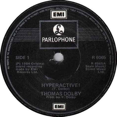 Thomas Dolby – Hyperactive! (1984, Vinyl) - Discogs