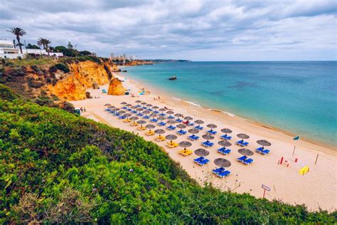 Beach of Barranco Das Canas in Portimao, Algarve, Portugal. Praia Do Barranco Das Canas in ...