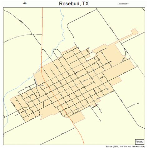 Rosebud Texas Street Map 4863188