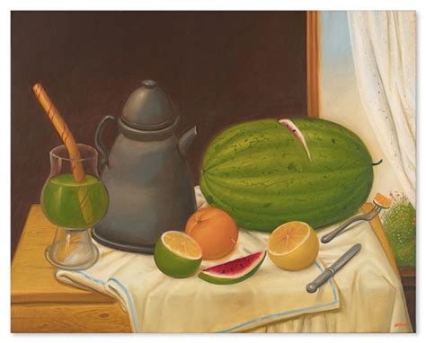 Still Life with Watermelon by Fernando Botero on artnet