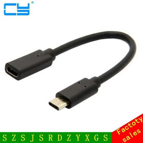 USB Type C Devices Pass Video Male to Female USB C Connector Extender Extension HD 1080P Cord ...