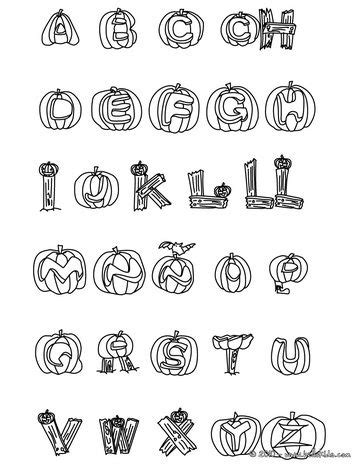 Pumpkin alphabet letters coloring page | Alphabet coloring pages, Halloween coloring pages ...