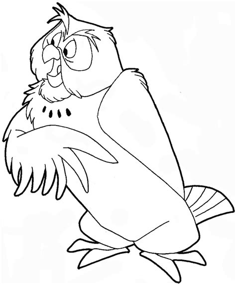 owl printable character | Owls drawing, Winnie the pooh drawing, Disney drawings