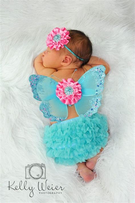 Baby girls newborn butterfly wings with by cutiepiegoodies on Etsy, $23.00 | Newborn baby ...