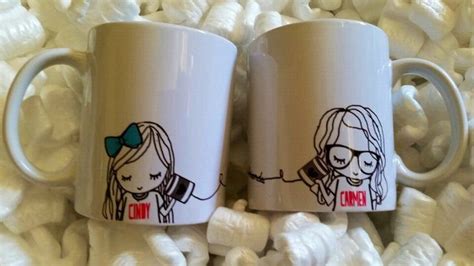 Best Friend Long Distance Coffee Mug SET (TWO MUGS) by SincerelyEunice ...