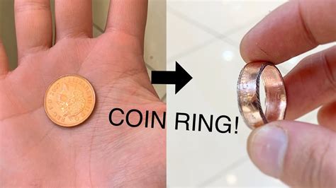 Making a ring from a 2p Coin! Coin Ring Making | Jewelry Making | How ...